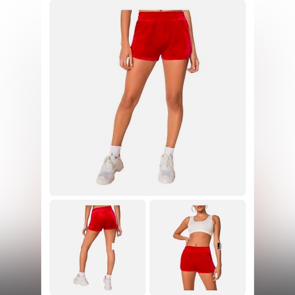 Superdown Womens Ariana Track Shorts Red Velvet - Picture 4 of 5